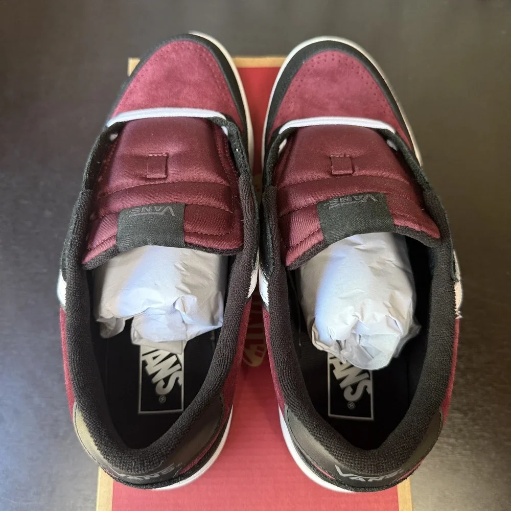 Vans Lowland 2.0 Skate Sneakers Shoes Red Black Men's Size 9.5 - VN000D6R2Q1